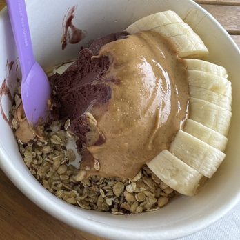 Acai Jungle Cafe - Açai cup with banana, granola and almond butter - Sandwiches Near Me - Burbank, California Acai Jungle Cafe - Açai cup with banana, granola and almond butter - Sandwiches Near Me - Burbank, California
