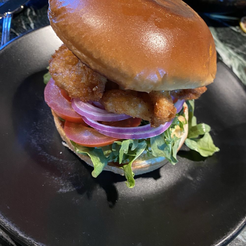 The Botanist - Shrimp burger - Cocktail Bars Near Me - Bakersfield, California The Botanist - Shrimp burger - Cocktail Bars Near Me - Bakersfield, California