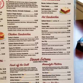 Corky's Kitchen & Bakery - Menu 6/2023 - American Near Me - Upland, California