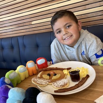 Scrambled - My son and his among us characters eating the kids meal pancakes :) - Breakfast & Brunch Near Me - Henderson, Nevada Scrambled - My son and his among us characters eating the kids meal pancakes :) - Breakfast & Brunch Near Me - Henderson, Nevada