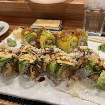 Land And Sea - I had the golden roll and manhattan roll with added jalapeños. So far these are my two favorites! - Asian Fusion Near Me - Middleburg Heights, Ohio Land And Sea - I had the golden roll and manhattan roll with added jalapeños. So far these are my two favorites! - Asian Fusion Near Me - Middleburg Heights, Ohio