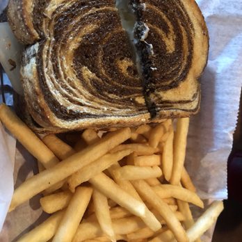 Winchesters Restaurant & Saloon - Patty melt on marbled rye with fries. - Steakhouses Near Me - Delta, Ohio