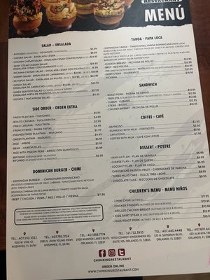 Menu photo 2 Chimiking Restaurant - Whisperlakes Orlando, FL Menu photo 2 Chimiking Restaurant - Whisperlakes Orlando, FL