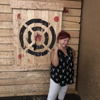 Stumpy's Hatchet House - Fairfield - Bullseye!!! Woohooo! Fun place! - Axe Throwing Near Me - Fairfield, New Jersey