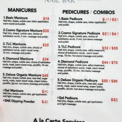 Cosmo Nail Bar - Menu - #4 Diamond Pedicure was great!