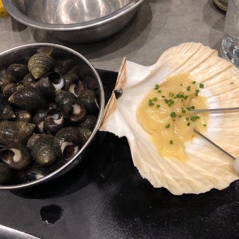 L'Avant Comptoir de la Mer - Special of the day: bigorneaux mayo. Tiny sea snails and mayo - Seafood Near Me - Paris, 75 L'Avant Comptoir de la Mer - Special of the day: bigorneaux mayo. Tiny sea snails and mayo - Seafood Near Me - Paris, 75