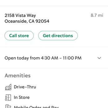 Starbucks - Store info. Open late! - Coffee & Tea Near Me - Oceanside, California