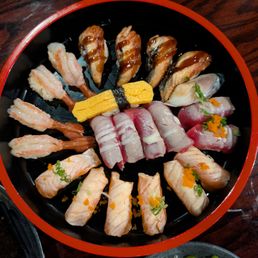 Scallop Seared Salmon Tuna Raw Shrimp Scallop Seared Salmon Tuna Raw Shrimp