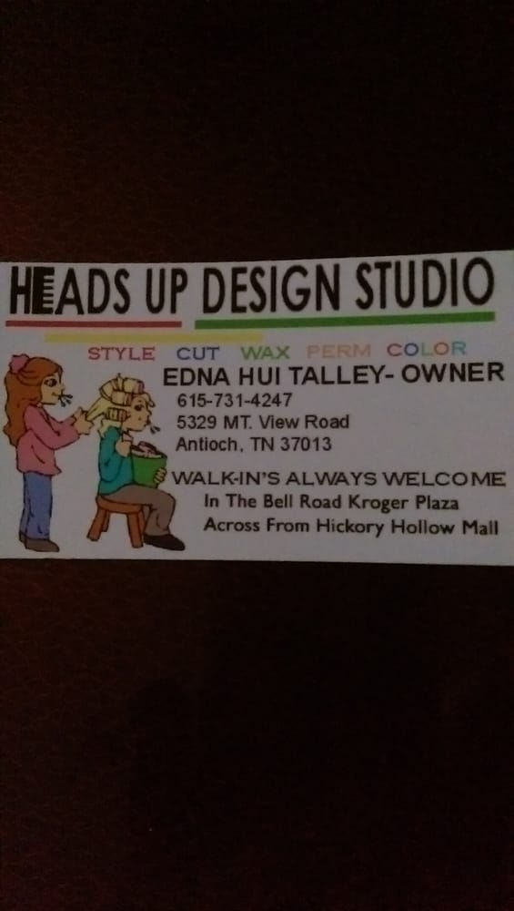 HEADS UP DESIGN STUDIO Updated May 2024 5329 Mt View Rd, Antioch, Tennessee Hair Salons