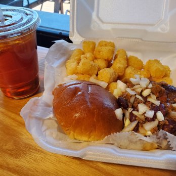 Lucky's Burger and Brew- Marietta - Chili burger with tots - Burgers Near Me - Marietta, Georgia