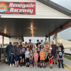 Our group after the hour of unlimited racing!