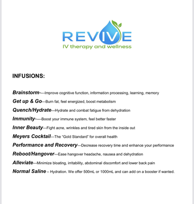 IV Infusions - These IVs are tailored to your specific needs, whether you are trying to boost your performance or need to recover. From assistance with hangovers and asthma, to PMS and acne, we have you covered. Check out the currently available IVs and find the right fit for your needs. Contact us to learn more, or request an appointment and get things started! IV Infusions - These IVs are tailored to your specific needs, whether you are trying to boost your performance or need to recover. From assistance with hangovers and asthma, to PMS and acne, we have you covered. Check out the currently available IVs and find the right fit for your needs. Contact us to learn more, or request an appointment and get things started!