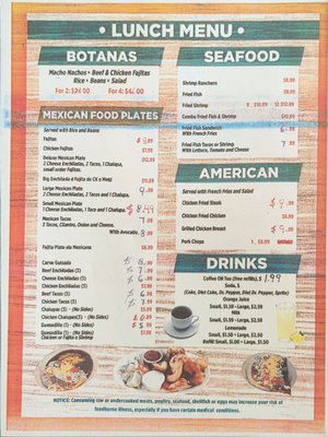 Menu photo 3 El Papa's Port Isabel, TX