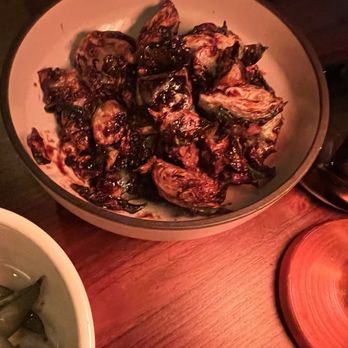 Kabooki Sushi - Crispy brussels sprouts and a peach balsamic glaze - Japanese Near Me - Orlando, Florida