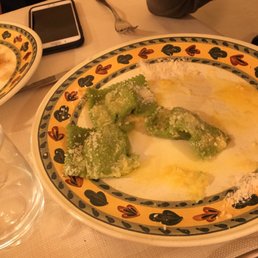 Basil and potato ravioli