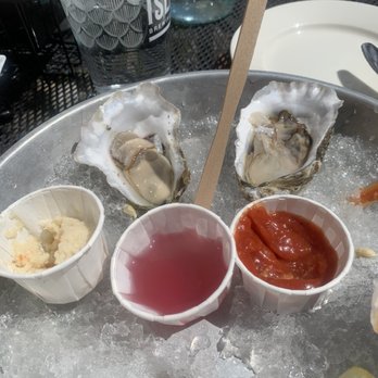 Rockin Fish - Blue point oyster on the half shell - Gastropubs Near Me - Northport, New York Rockin Fish - Blue point oyster on the half shell - Gastropubs Near Me - Northport, New York