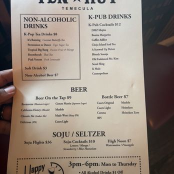 Ten Hut - Drink Menu - Pubs Near Me - Temecula, California