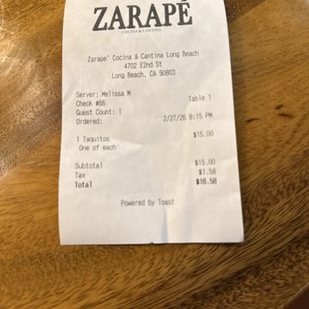 Zarape Cocina & Cantina - Taquitos. - Mexican Near Me - Long Beach, California