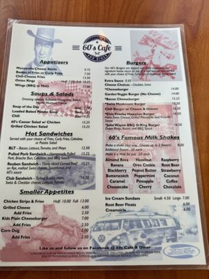 Menu photo 2 60's Cafe & Diner Tualatin, OR Menu photo 2 60's Cafe & Diner Tualatin, OR