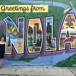 Greetings from Nola Mural - Me in front of the mural :)