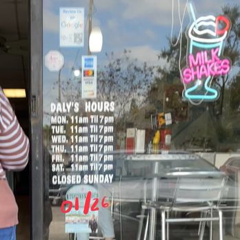 Daly's Flame Broiled Burgers - Do Chicago dogs and fries come with that shake? Absolutely! - Burgers Near Me - Seminole, Florida Daly's Flame Broiled Burgers - Do Chicago dogs and fries come with that shake? Absolutely! - Burgers Near Me - Seminole, Florida