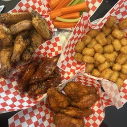 Lemon Pepper, Creole Bbq, Dirty Buffalo, Regular Tater Tots, Veggie Sticks Lemon Pepper, Creole Bbq, Dirty Buffalo, Regular Tater Tots, Veggie Sticks