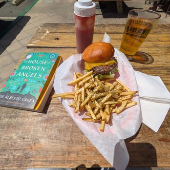 Chicago Fire Grill - Burger, brew, fries, beautiful sunny day? Get outta here! - Salad Near Me - San Diego, California