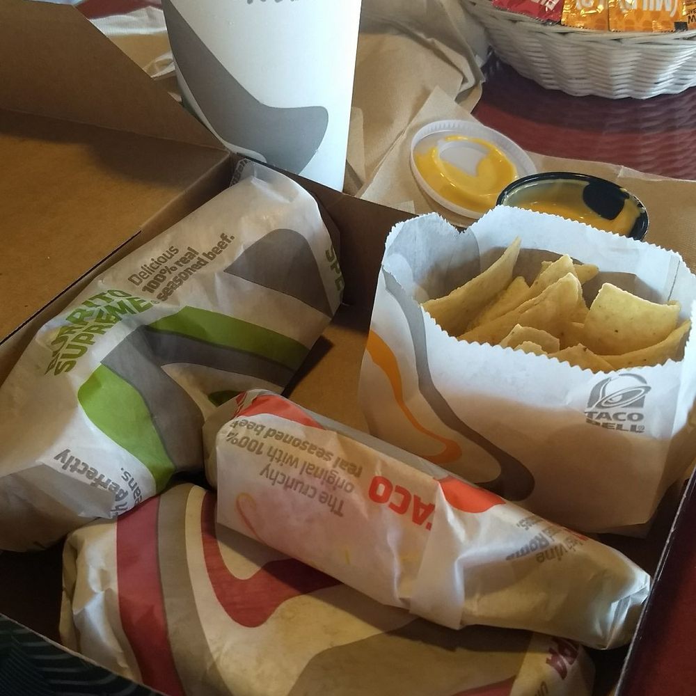 Taco Bell - All this for $5.00. Beef Supreme Buritto. Beef Taco. Crunchy Gordita. Nachos. And medium drink. All the sauce! - Fast Food Near Me - Fountain Valley, California Taco Bell - All this for $5.00. Beef Supreme Buritto. Beef Taco. Crunchy Gordita. Nachos. And medium drink. All the sauce! - Fast Food Near Me - Fountain Valley, California