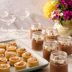 Bi-Rite Catering - Chocolate Pot De Creme and Lemon Meringue Tartlets