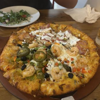 Korea Town Pizza - Dynamic duo Golden Shrimp Pizza + Golden Potato Pizza - Pizza Near Me - Buena Park, California Korea Town Pizza - Dynamic duo Golden Shrimp Pizza + Golden Potato Pizza - Pizza Near Me - Buena Park, California