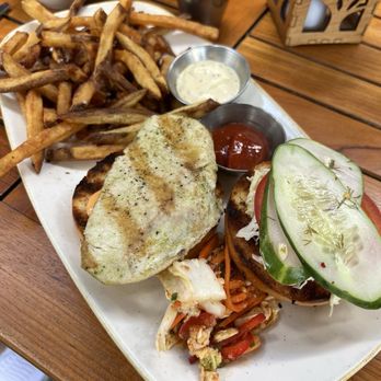Monkeypod Kitchen - Grilled fish sandwich - Hawaiian Near Me - Kapolei, Hawaii Monkeypod Kitchen - Grilled fish sandwich - Hawaiian Near Me - Kapolei, Hawaii