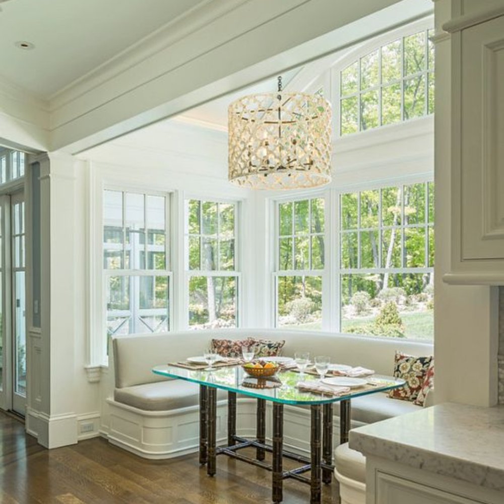 Gorgeous remodel in Winchester, MA, breakfast nook Gorgeous remodel in Winchester, MA, breakfast nook