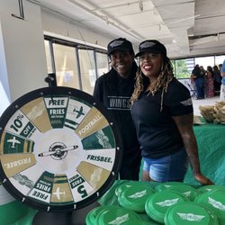 Wingstop had a fun wheel to spin for give aways.