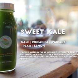 Meet Sweet Kale - Just 1 of over 45 different Cold Pressed Juice available.