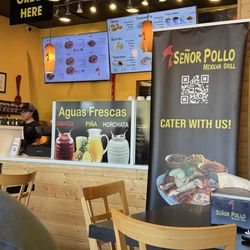 Menu and order at counter