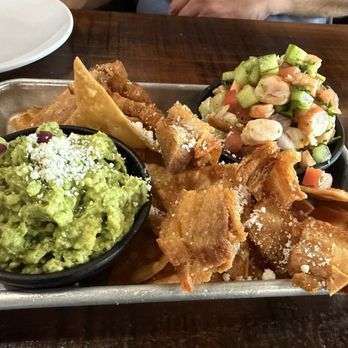 Mar & Tierra - Appetizer of guacamole and ceviche - Mexican Near Me - San Jose, California Mar & Tierra - Appetizer of guacamole and ceviche - Mexican Near Me - San Jose, California