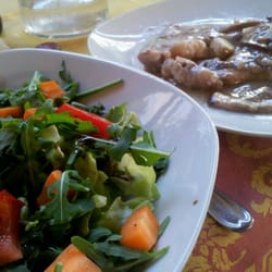 Pianeta - Scaloppina ai funghi e insalata