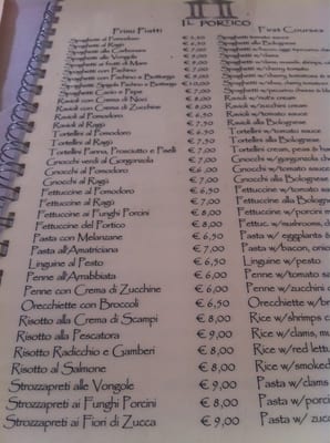 Menu photo 2 Il Portico Rome, RM Menu photo 2 Il Portico Rome, RM