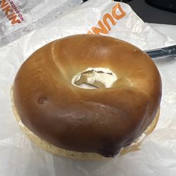 Dunkin' - Burnt hard old bagel