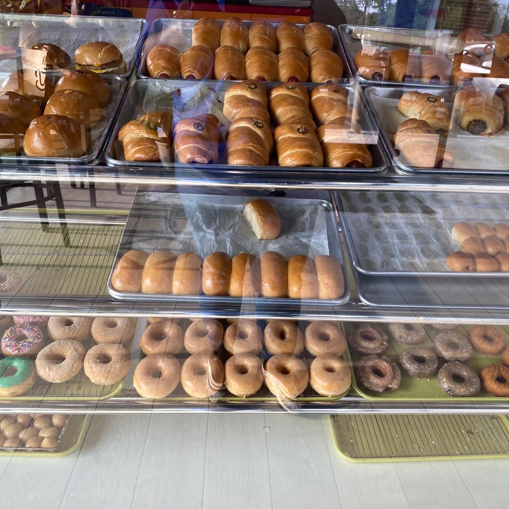 Variety of morning goodies Variety of morning goodies