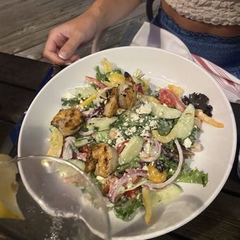 Catch 54 - Med salad with shrimp - Seafood Near Me - Selbyville, Delaware