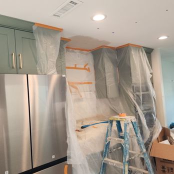 Just Like New Drywall Repair - Drywall patchup work in ceiling where Range Hood is to be placed - Drywall Installation & Repair Near Me - Brea, California