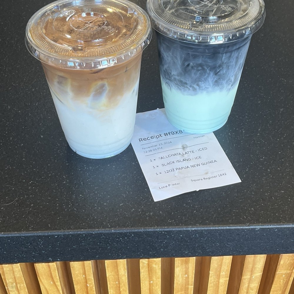 Luce Ave Coffee Roasters - Fallchata latte and black island iced coffee - Coffee & Tea Near Me - Houston, Texas