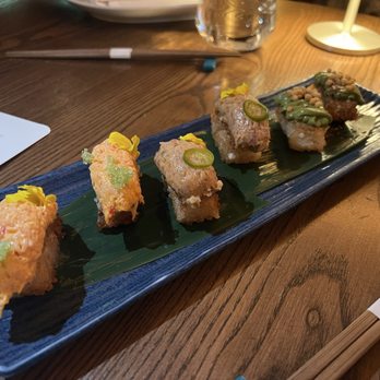 Miru - Spicy Tuna, Crab, Hamachi and Cucumber & Avocado Hand Rolls - Japanese Near Me - Chicago, Illinois Miru - Spicy Tuna, Crab, Hamachi and Cucumber & Avocado Hand Rolls - Japanese Near Me - Chicago, Illinois