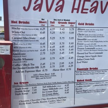 Java Heaven - menu.... - Coffee & Tea Near Me - Hanford, California Java Heaven - menu.... - Coffee & Tea Near Me - Hanford, California