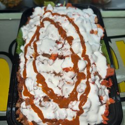 Chicken Vs Lamb - Chicken and Lamb Over Rice