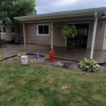 LM Custom Concrete - Finished stamped concrete patio - Masonry/Concrete Near Me