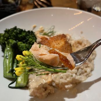 Ko'sin - Salmon, goat cheese risotto, broccolini dinner. So amazing. - New American Near Me - Phoenix, Arizona