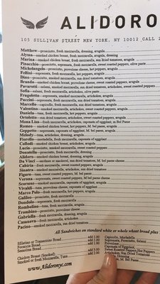 Menu photo 3 ALIDORO New York, NY Menu photo 3 ALIDORO New York, NY