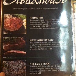 Pioneer Crossing Casino - New menu as of 12/2021